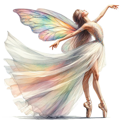 Fairy Ballerina 100% Cotton Fabric Panel Block AM1865