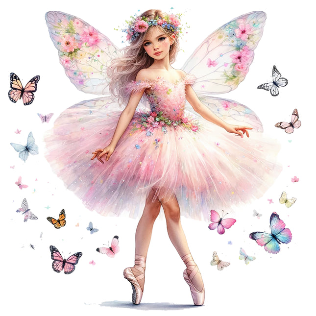 Ballerina 100% Cotton Fabric Panel Block AM1869