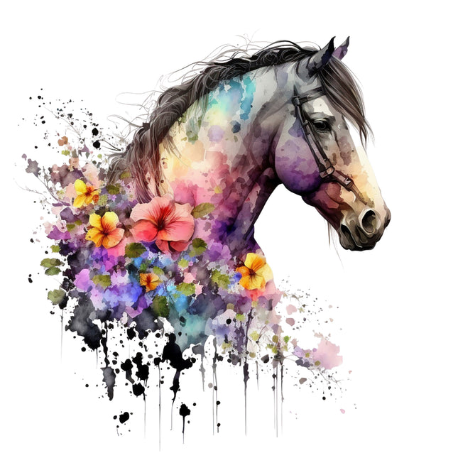 Boho Horse 100% Cotton Fabric Panel Block FLIP-AM2180