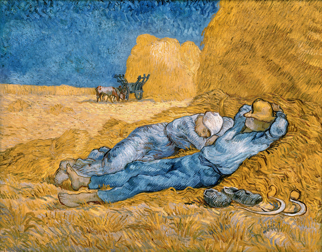 Vincent Van Gogh Rest At Noon 100% Cotton Fabric Panel AN1000