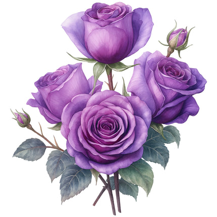 purple roses quilt block