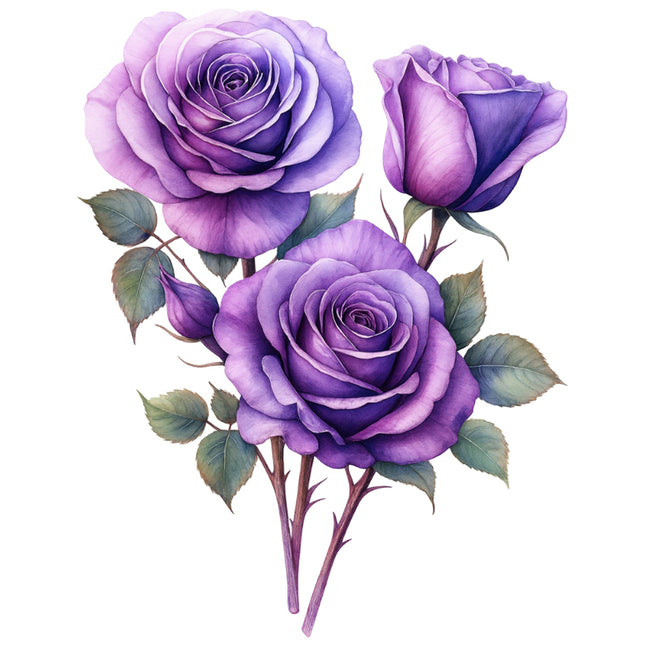 purple roses fabric panel