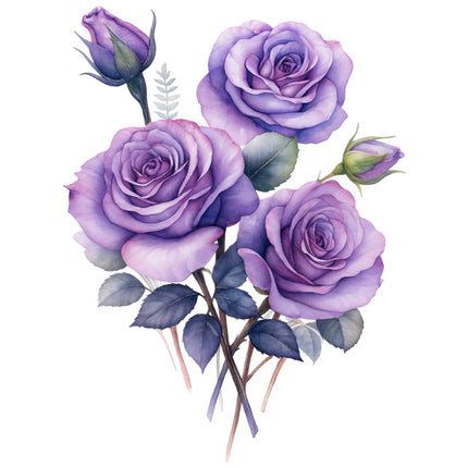 purple roses quilt block