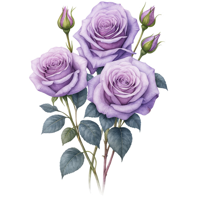purple roses quilt square