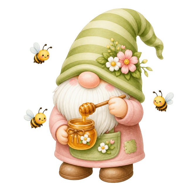 Bees & Gnome 100% Cotton Fabric Panel Block FLIP-AN1096