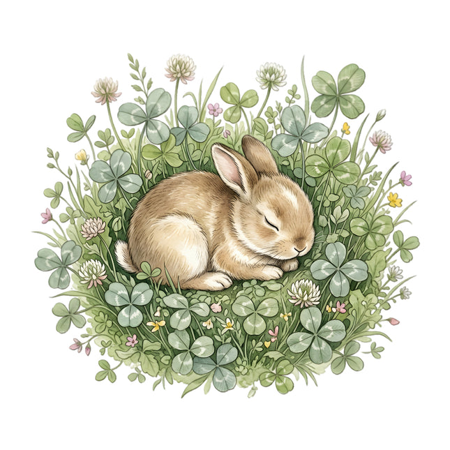 garden rabbit quilt square