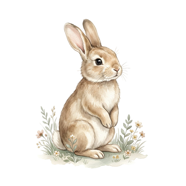 garden rabbit quilt square