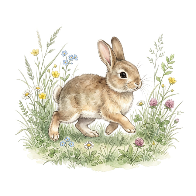 garden bunny quilt square