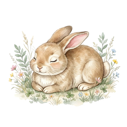 garden bunny quilt square