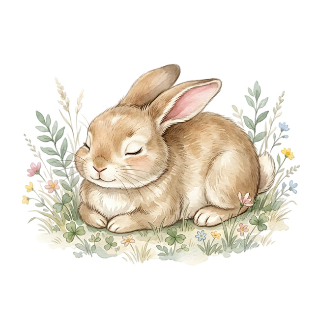 garden bunny quilt square