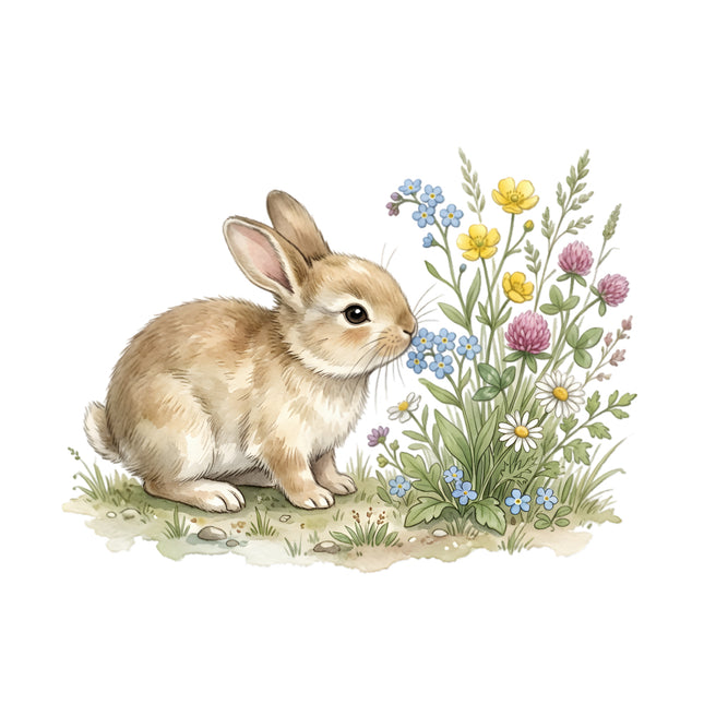 garden bunny quilt square