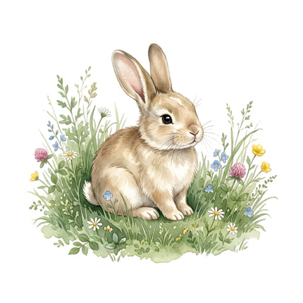 garden bunny quilt square