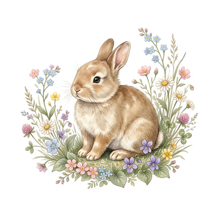 garden bunny quilt block