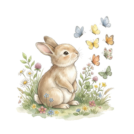 garden bunny quilt block