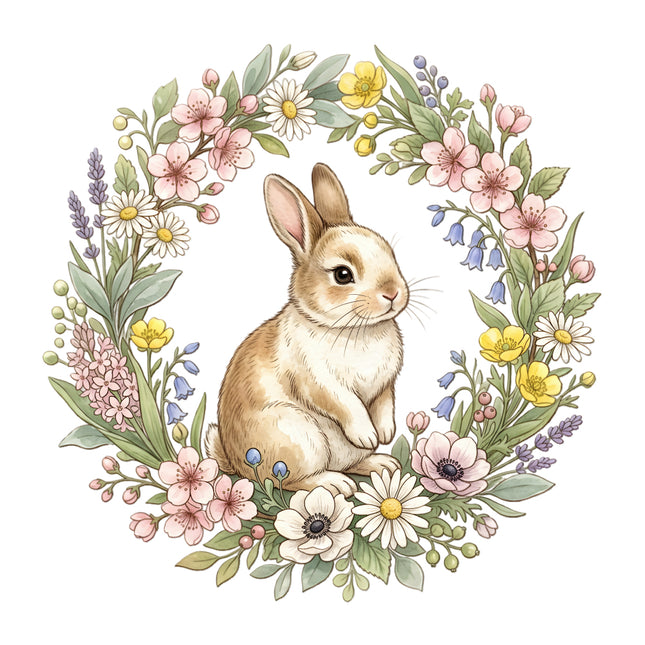 garden bunny quilt block