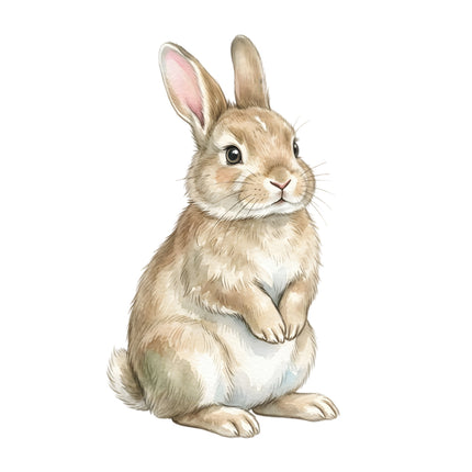 garden bunny fabric panel