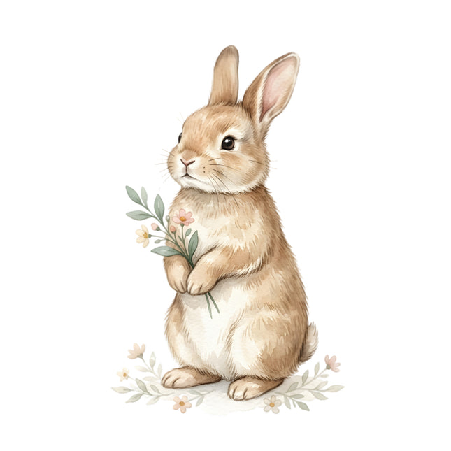 garden bunny fabric panel