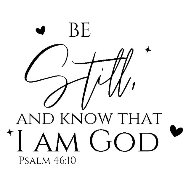 Psalm 46:10 Scripture 100% Cotton Fabric Panel Block AN1512