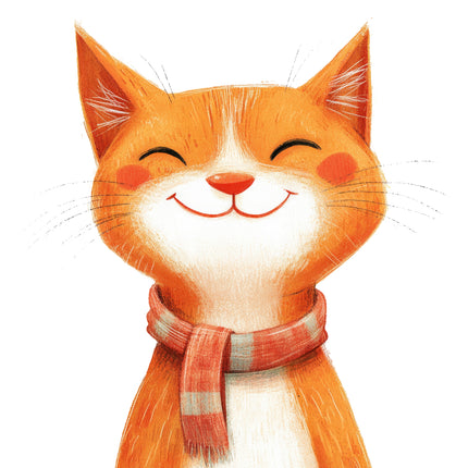 orange cat quilt square