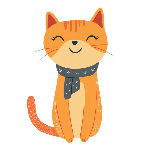 orange cat quilt block