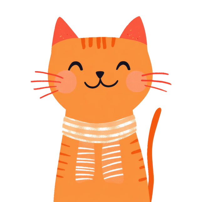 orange cat quilt block