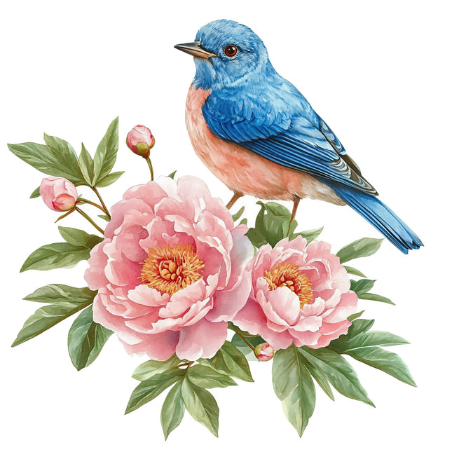 floral bird quilt block