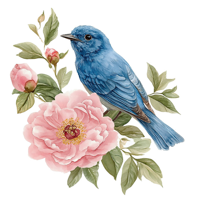 floral bird quilt square