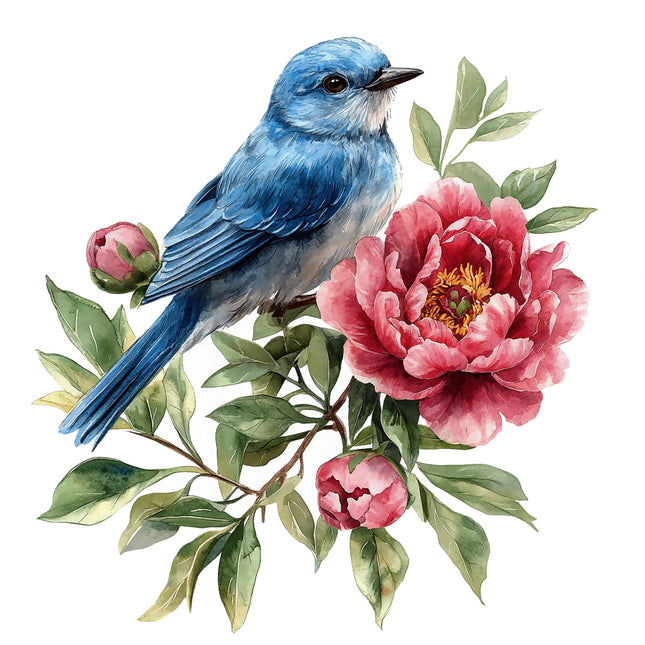floral bird quilt square