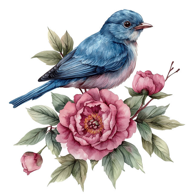 floral bird quilt block