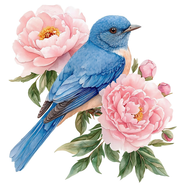 floral bird quilt square