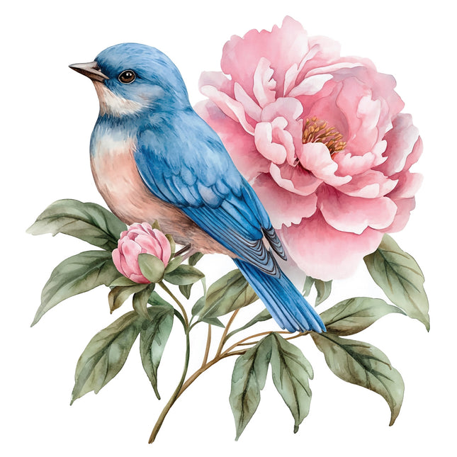 floral bird quilt square