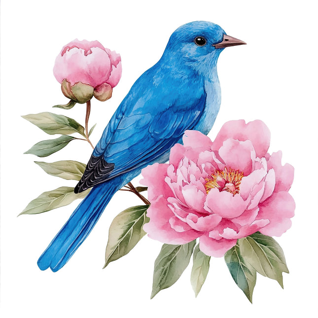 floral bird quilt square