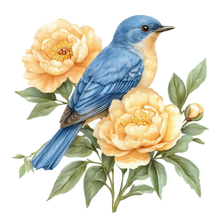 floral bird quilt square