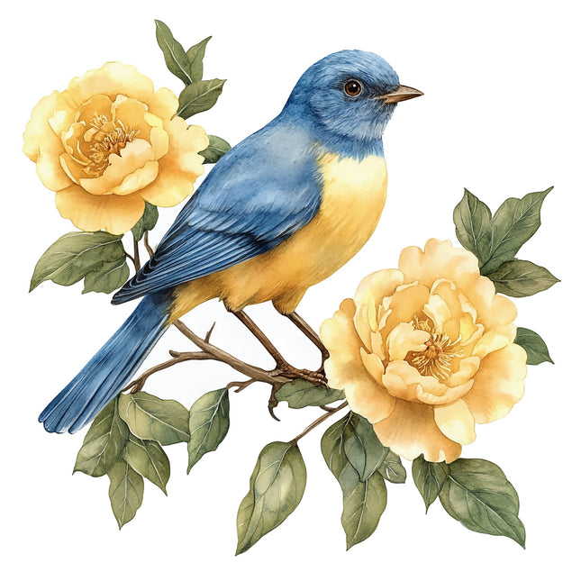 floral bird quilt square