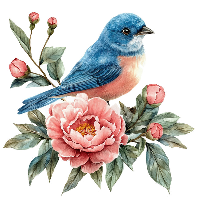 blue bird quilt square