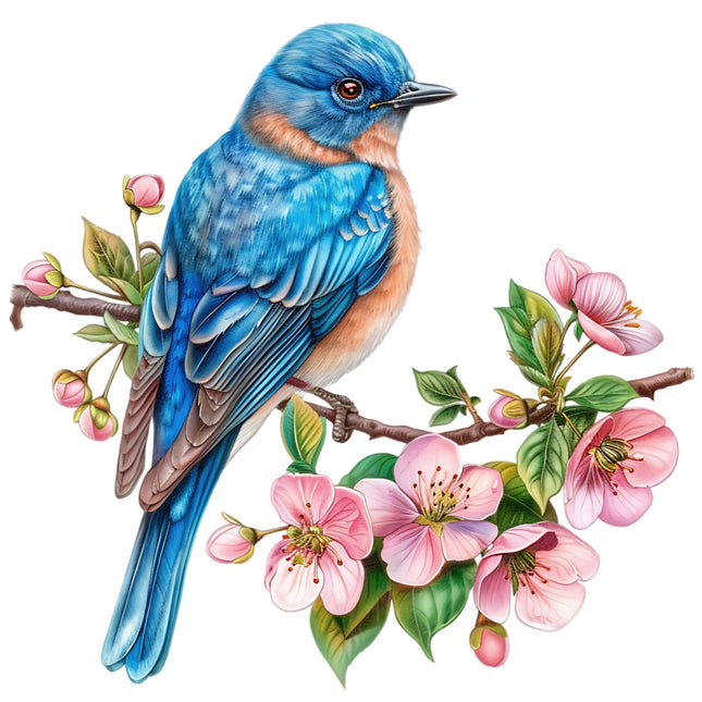 blue bird quilt square
