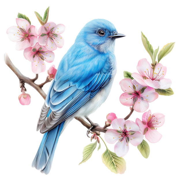 blue bird quilt square