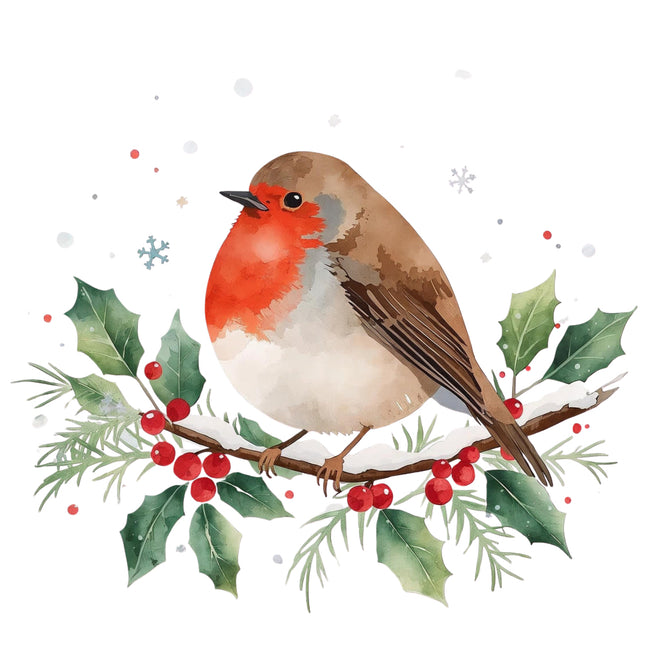 winter robin quilt square