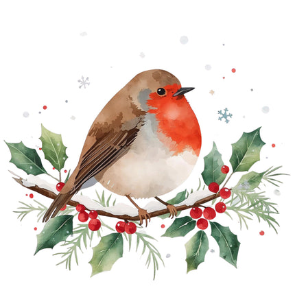 winter robin quilt square
