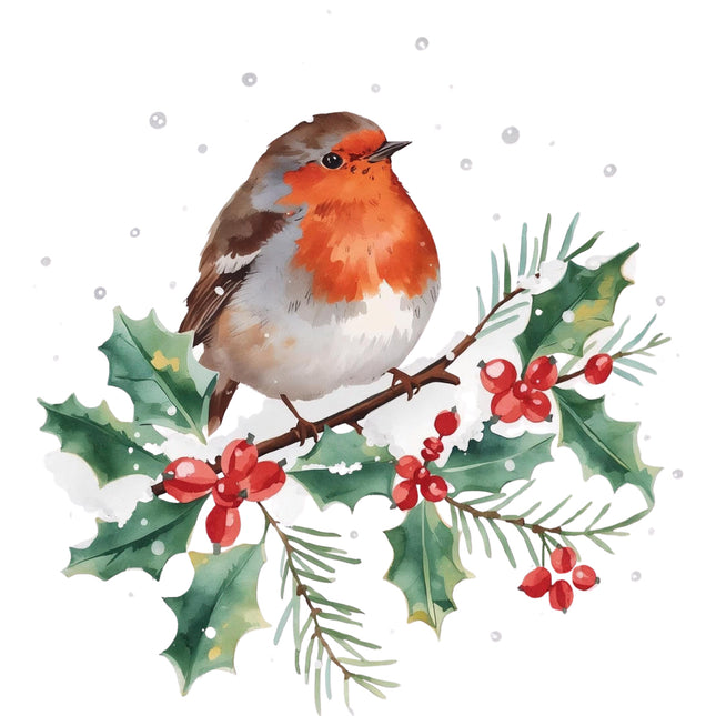 christmas robin quilt block
