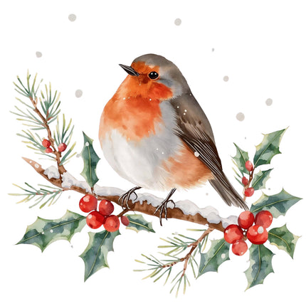 winter robin quilt block
