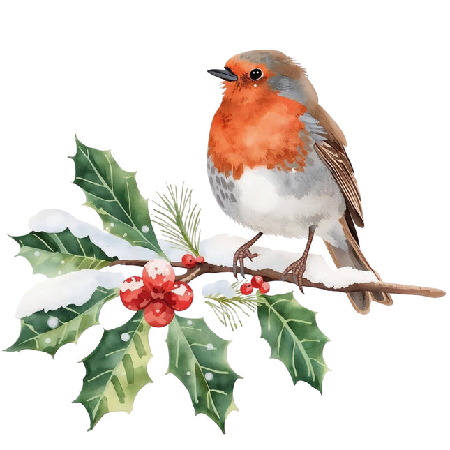 winter robin quilt block