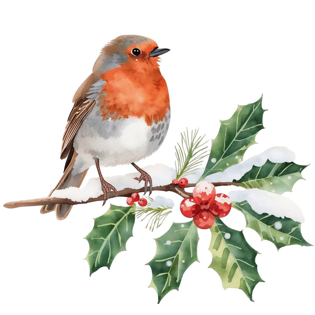 winter robin quilt block