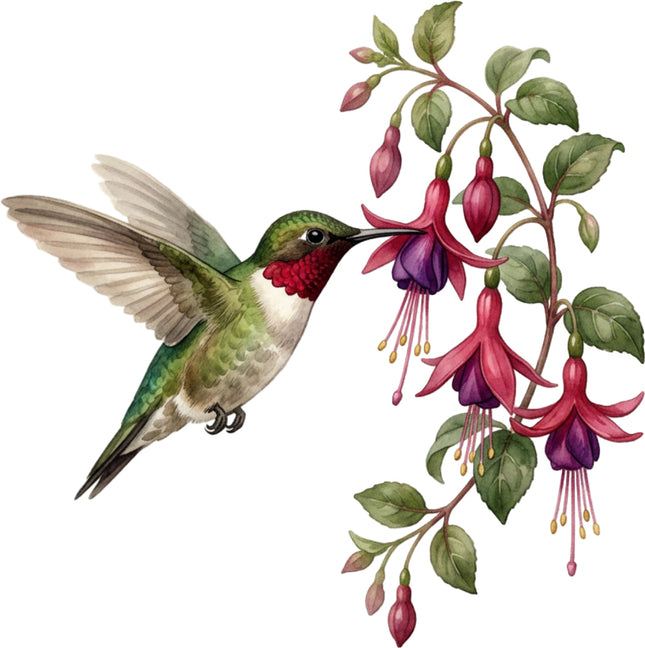 hummingbird fabric panel