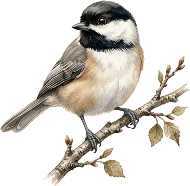 chickadee fabric panel