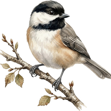 chickadee quilt block