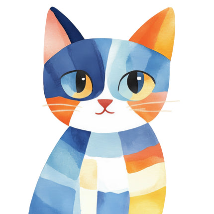 scandinavian cat quilt block