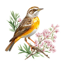 meadowlark bird quilt square