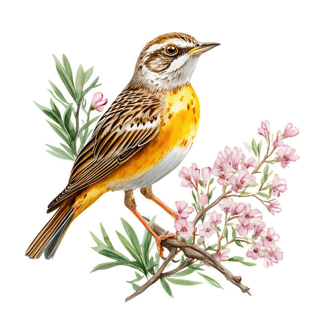 meadowlark bird quilt square