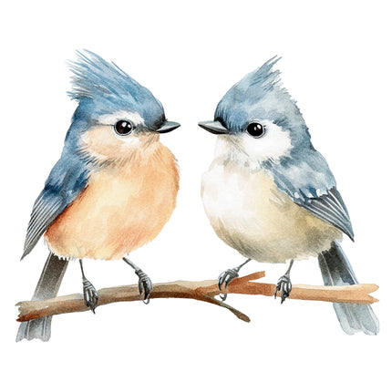 tufted titmouse birds quilt block